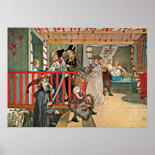 Carl Larsson art: Een dag van feestvieren Poster