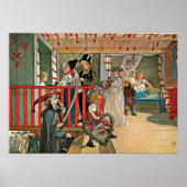 Carl Larsson art: Een dag van feestvieren Poster (Voorkant)