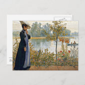 Carl Larsson art: Karin op de kust Briefkaart (Voorkant / Achterkant)