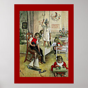 Carl Larsson art: Kerstmorgen Poster