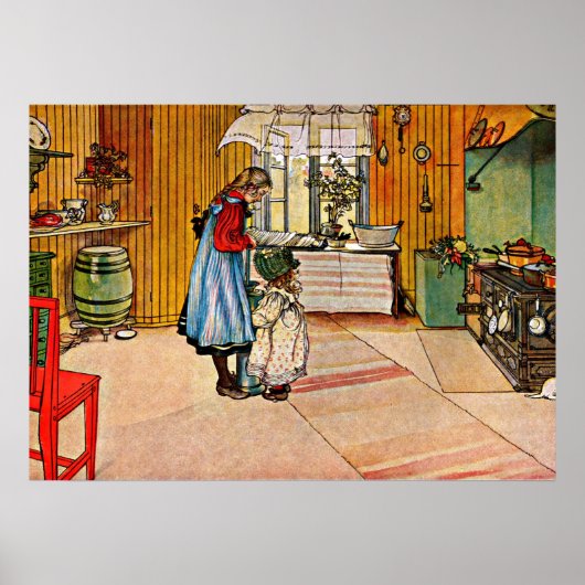 Carl Larsson art: The Kitchen Poster (Voorkant)
