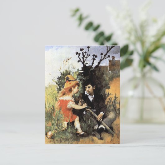 Carl Larsson artwork, Clair Obscur, Briefkaart (Staand voorkant)