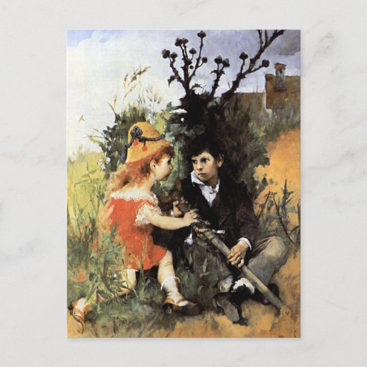 Carl Larsson artwork, Clair Obscur,  Briefkaart (Voorkant)