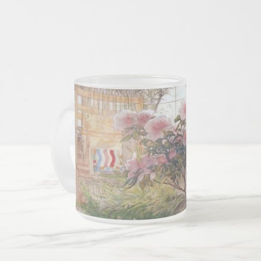 Carl Larsson Azalea Floral  Fine Art Matglas Koffiemok (Voorkant links)