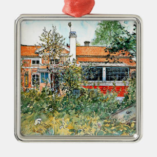 Carl Larsson beroemd schilderij, The Cottage, Metalen Ornament