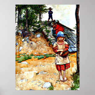 Carl Larsson. Bij de kelder, Poster