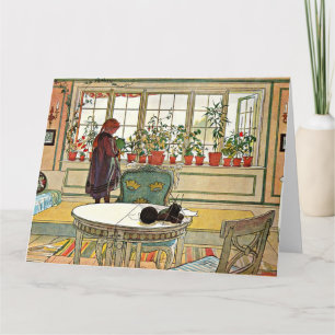 Carl Larsson - Bloemen op de Kaart van het venster