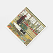 Carl Larsson - Bloemen op een ramen Servet (Hoek)