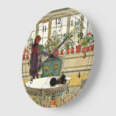 Carl Larsson - Bloemen op het raam Grote Klok (Hoek)