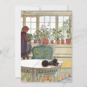 Carl Larsson - Bloemen op het raam Kaart (Voorkant)