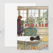Carl Larsson - Bloemen op het raam Kaart (Voorkant / Achterkant)