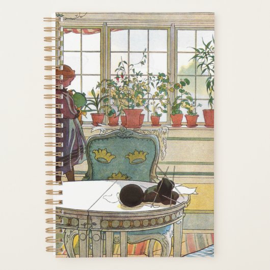 Carl Larsson - Bloemen op het raam Planner (Voorkant)