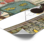 Carl Larsson - Bloemen op het raam Poster (Hoek)