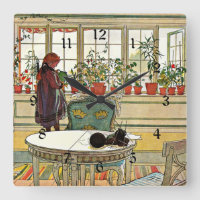 Carl Larsson - Bloemen op het raam