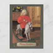 Carl Larsson Boy over het rotsen paard CC0664 Kers Feestdagenkaart (Voorkant)