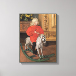 Carl Larsson Boy over het rotspaard CC1061 Canvas Afdruk