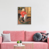 Carl Larsson Boy over het rotspaard CC1061 Canvas Afdruk (Insitu (Woonkamer))