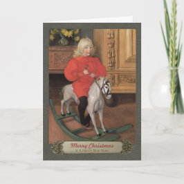 Carl Larsson Boy over paardenbont CC0078 Kerstmis Feestdagen Kaart