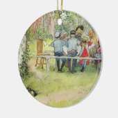 Carl Larsson Breakfast onder de Big Birch Keramisch Ornament (Links)