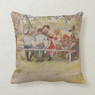 Carl Larsson Breakfast onder de Big Birch Kussen