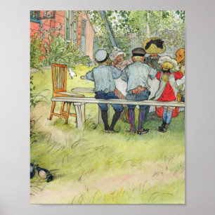 Carl Larsson Breakfast onder de Big Birch Poster