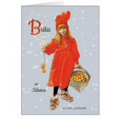 Carl Larsson Brita als Iduna CC0128-kerstkaart (Voorkant)