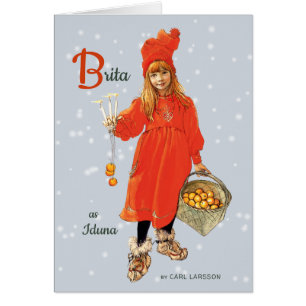 Carl Larsson Brita als Iduna CC0128-kerstkaart