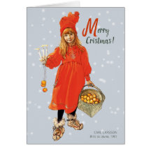 Carl Larsson Brita als Iduna CC0907-kerstkaart