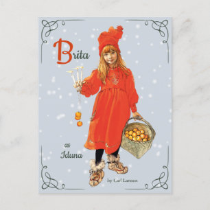 Carl Larsson Brita als Iduna CC0909 Kerstmis Briefkaart