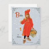 Carl Larsson Brita als Iduna CC0909 Kerstmis Briefkaart (Voorkant / Achterkant)