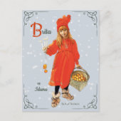 Carl Larsson Brita als Iduna CC0909 Kerstmis Briefkaart (Voorkant)