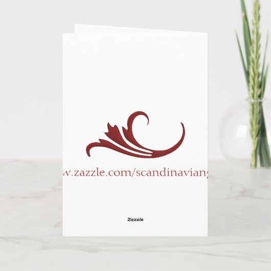 Carl Larsson Brita als Iduna zegt Vrolijke Feestdagen Kaart (Achterkant)