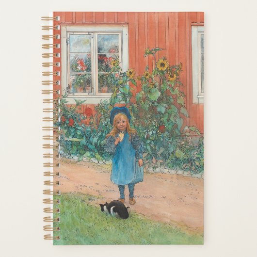Carl Larsson - Brita met een kat Planner (Voorkant)