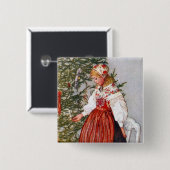 Carl Larsson Button voor kerstbomen (Voorkant /achterkant)