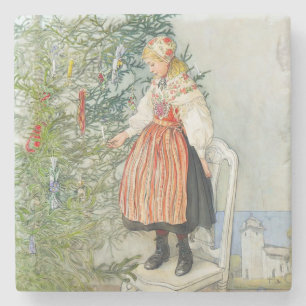 Carl Larsson Christmas Tree Stenen Onderzetter