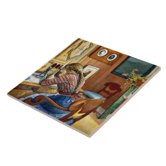 Carl Larsson - Correspondentie Tegeltje (Zijkant)