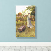 Carl Larsson  de Bride Canvas Afdruk (Insitu (Houten vloer))