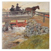 Carl Larsson - De brug Tegeltje (Voorkant)