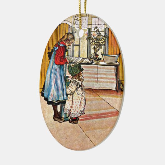 Carl Larsson - De Keuken Keramisch Ornament (Links)