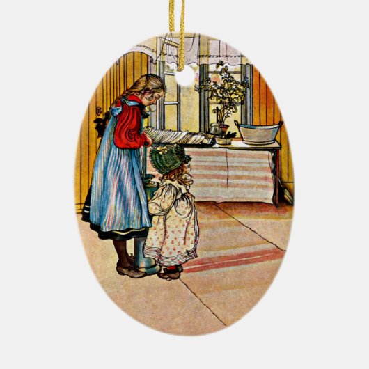 Carl Larsson - De Keuken Keramisch Ornament (Achterkant)