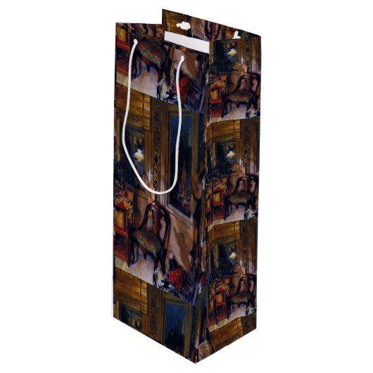 Carl Larsson  de Speelgoedhoek Wijn Cadeautas (Voorkant Gekanteld)