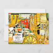 Carl Larsson - De Werkplaats Kaart (Voorkant)