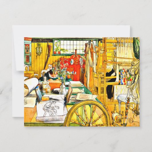 Carl Larsson - De Werkplaats Kaart (Voorkant)