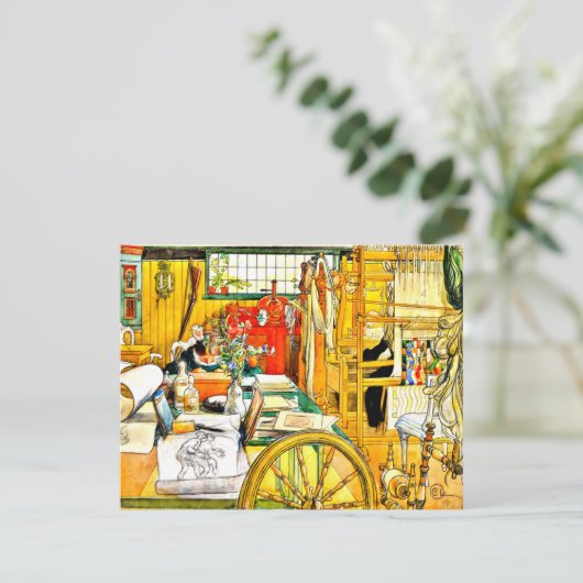 Carl Larsson - De Werkplaats Kaart (Staand voorkant)