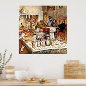Carl Larsson: Detail of Kerstmis, Poster (Keuken)