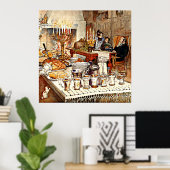 Carl Larsson: Detail of Kerstmis, Poster (Thuiskantoor)