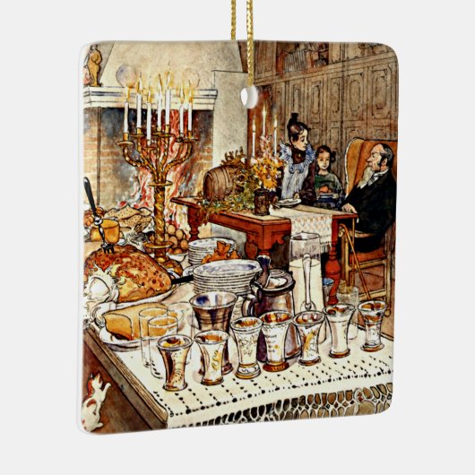 Carl Larsson: Detail van Kerstavond, Keramisch Ornament (Rechts)