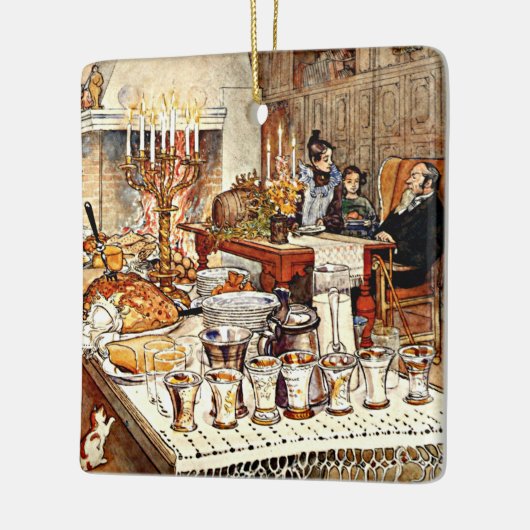 Carl Larsson: Detail van Kerstavond, Keramisch Ornament (Links)