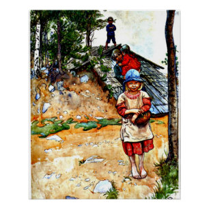 Carl Larsson - door de kelder Perfect Poster