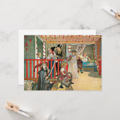 Carl Larsson - Een dag van feestvieren Kaart (Voorkant / Achterkant in situ)